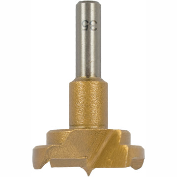 Image of a Tork Craft Hinge Boring Bit 35mm Titanium Coated