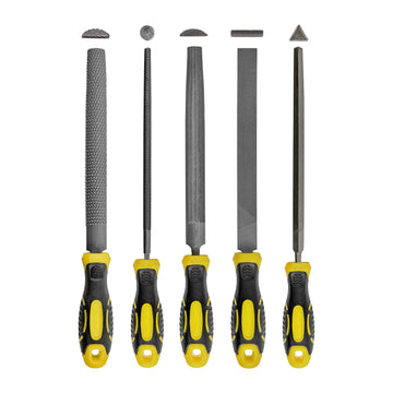 Image of a Tork Craft File Set 5pc Flat/Round/tri-angle/half Round/half Round Rasp