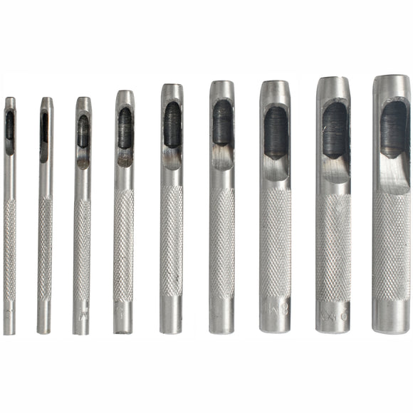 Image of a Tork Craft Hollow Punch Set 9pc 2.5-10mm Carbide Steel
