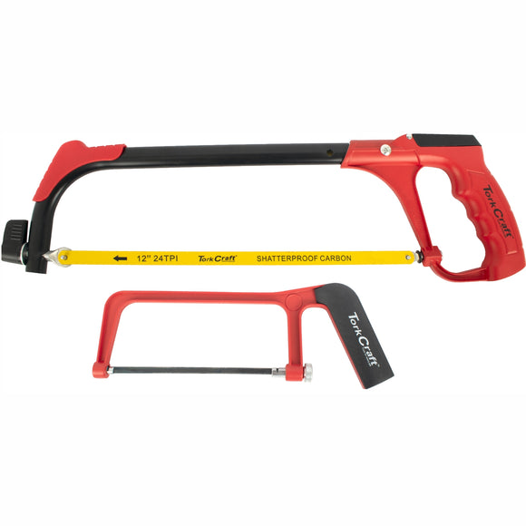 Image of a Tork Craft Hacksaw & Junior Combo Set (TCHS002+TCHS003) 3 Free Blades Tork Craft