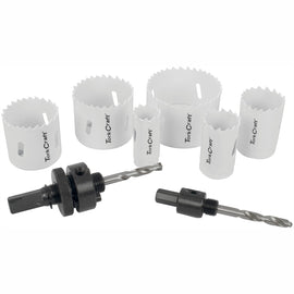 Image of a Tork Craft Holesaw Set 9pc In Case Bi-metal 22 29 35 44 51 64mm