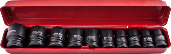 Image of a Tork Craft 10pc Impact Socket Set 1/2' Drive (10.11.13.14.17.19.21.22.24.27)
