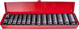 Image of a Tork Craft 15pc  Impact Socket Set 1/2' Drive (10 - 27 + 2 X Adaptors 3/8x1/2 & 1/2x3/8 )