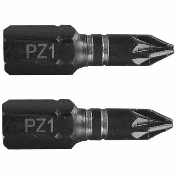 Image of a Tork Craft Bit Impact Pozi.1 X 25mm Ins  Pz1 2 Pack