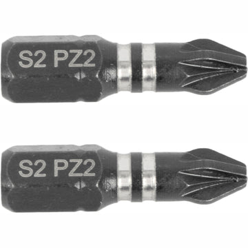 Image of a Tork Craft Bit Impact Pozi.2 X 25mm Ins  Pz2 2 Pack