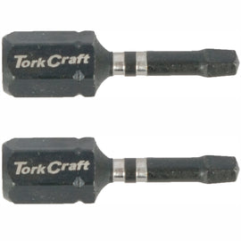 Image of a Tork Craft Bit Impact Square Sq No.1 X 25mm Ins Sq1 2 Pack