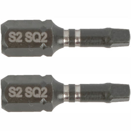 Image of a Tork Craft Bit Impact Square Sq No.2 X 25mm Ins Sq2 2 Pack
