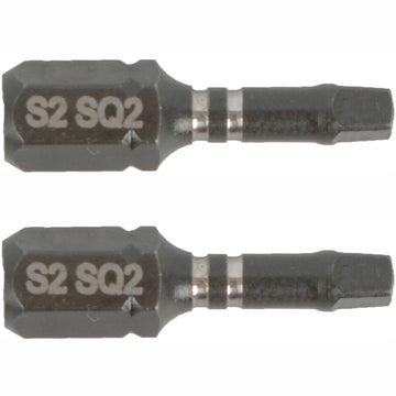 Image of a Tork Craft Bit Impact Square Sq No.2 X 25mm Ins Sq2 2 Pack