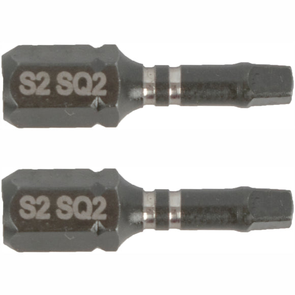 Image of a Tork Craft Bit Impact Square Sq No.2 X 25mm Ins Sq2 2 Pack