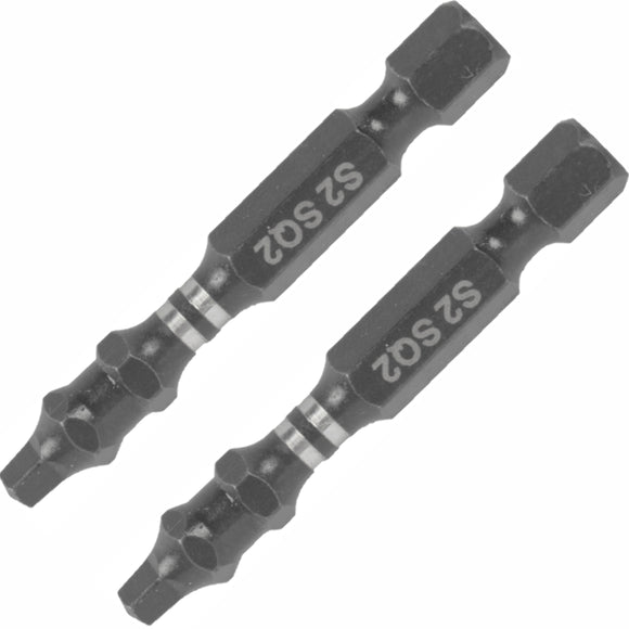 Image of a Tork Craft Bit Impact Square Sq No.2 X 50mm Power  Sq2 2 Pack