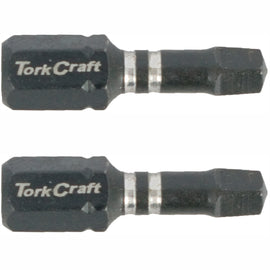 Image of a Tork Craft Bit Impact Square Sq No.3 X 25mm Ins Sq3 2 Pack