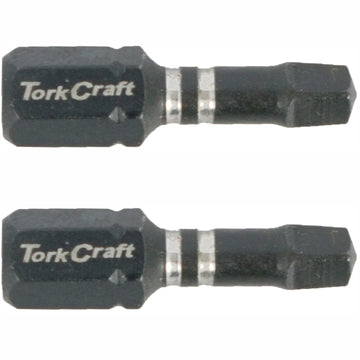 Image of a Tork Craft Bit Impact Square Sq No.3 X 25mm Ins Sq3 2 Pack