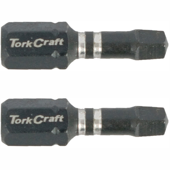 Image of a Tork Craft Bit Impact Square Sq No.3 X 25mm Ins Sq3 2 Pack