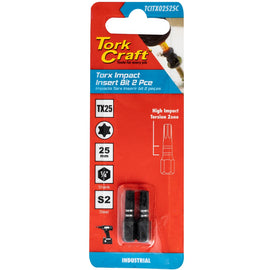 Image of a Tork Craft Torx Tx 25 Impact Insert Bit 25mm 2pc 