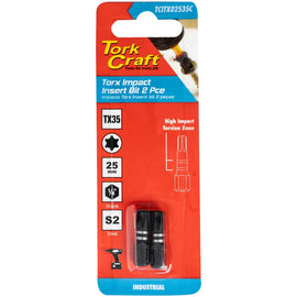 Image of a Tork Craft Torx Tx 35 Impact Insert Bit 25mm 2pc 