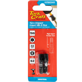 Image of a Tork Craft Torx Tx 45 Impact Insert Bit 25mm 2pc 
