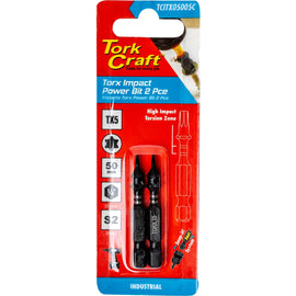 Image of a Tork Craft Torx Tx 5 Impact Power Bit 50mm 2pc 