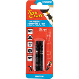 Image of a Tork Craft Torx Tx 25 Impact Power Bit 50mm 2pc 