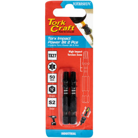 Image of a Tork Craft Torx Tx 27 Impact Power Bit 50mm 2pc 