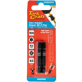 Image of a Tork Craft Torx Tx 35 Impact Power Bit 50mm 2pc 