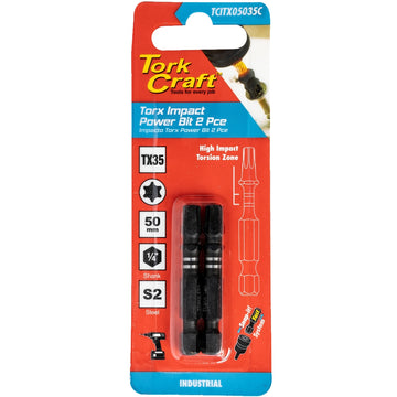 Image of a Tork Craft Torx Tx 35 Impact Power Bit 50mm 2pc 