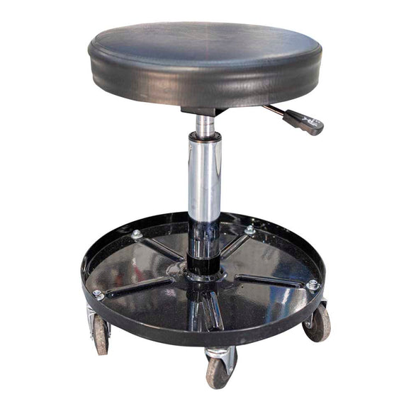 Image of a Tork Craft Mechanic Chair Adjustable Round Seat & Tool Tray