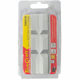 Image of a Tork Craft Vice Jaws Magnetic Aluminium 100mm X 32mm 2pc Prism Face