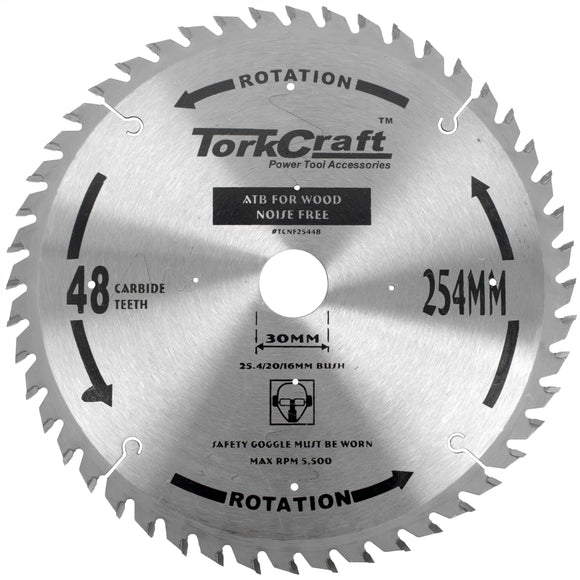 Image of a Tork Craft Blade TCT Noise Free 254x48t 30/1/20/16