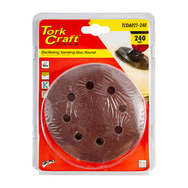Image of a Tork Craft Oscillating Sandpaper A/O 115mm 10pc Round 240 Grit