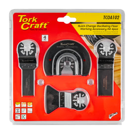 Image of a Tork Craft Quick Change Oscillating Floor Working Accessory Kit 4pc