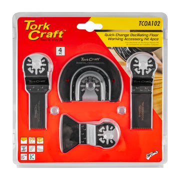 Image of a Tork Craft Quick Change Oscillating Floor Working Accessory Kit 4pc
