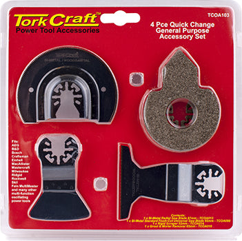 Image of a Tork Craft Quick Change Oscillating General Purpose Accessory Kit 4pc