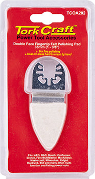 Image of a Tork Craft Quick Change Base & Arbor 35mm D/f Fingertip Felt  Polishing Pad
