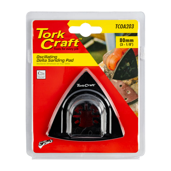 Image of a Tork Craft Quick Change Base & Arbor 80mm Hook And Loop Delta Micro