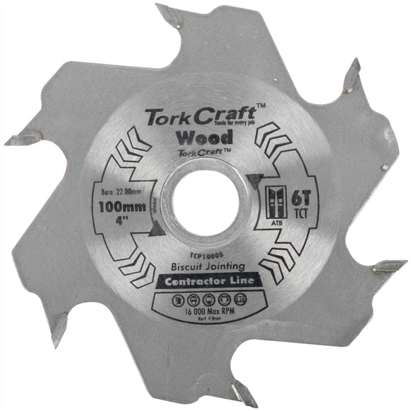 Image of a Tork Craft Blade Biscuit Joiner 100 X 6t 22.0mm TCT