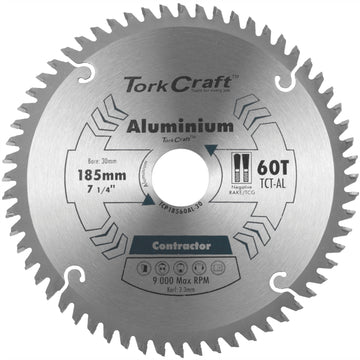 Image of a Tork Craft Blade Contractor Alum 185 X 60t 30 Circular Saw TCT