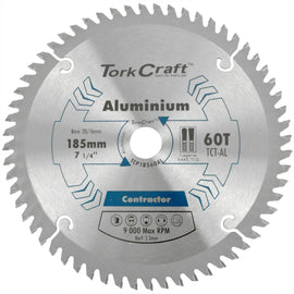 Image of a Tork Craft Blade Contractor Alum 185 X 60t 20/16 Circular Saw TCT