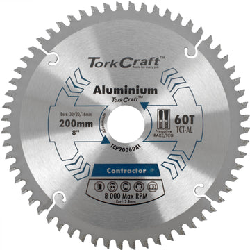 Image of a Tork Craft Blade Contactor Alum 200 X 60t 30/20/16 Circular Saw TCT