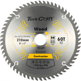 Image of a Tork Craft Blade Contractor 210 X 60t 30-1-20-16 Circular Saw TCT