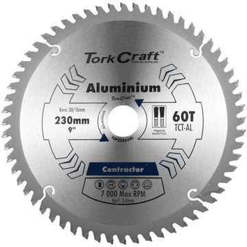Image of a Tork Craft Blade Contractor Alum 230 X 60 30-16 Circular Saw TCT
