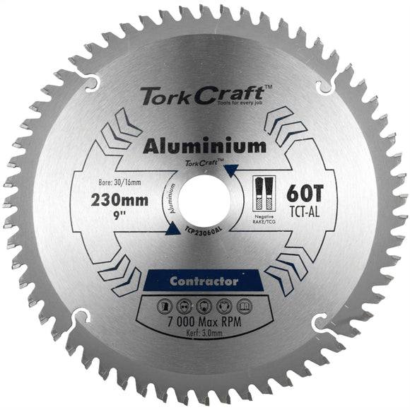 Image of a Tork Craft Blade Contractor Alum 230 X 60 30-16 Circular Saw TCT