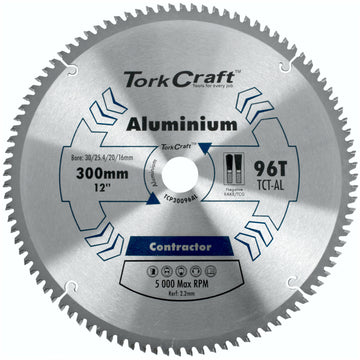 Image of a Tork Craft Blade Contractor Alum 300 X 96t 30/1/20/16 Circular Saw TCT