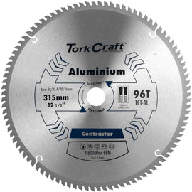 Image of a Tork Craft Blade Contractor Alum 315 X 96t 30/1/20/16 Aluminium Circular Saw TCT