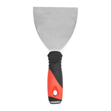 Image of a Tork Craft Putty Knife 100mm Stainless Steel Blade Soft Grip Steel Cap