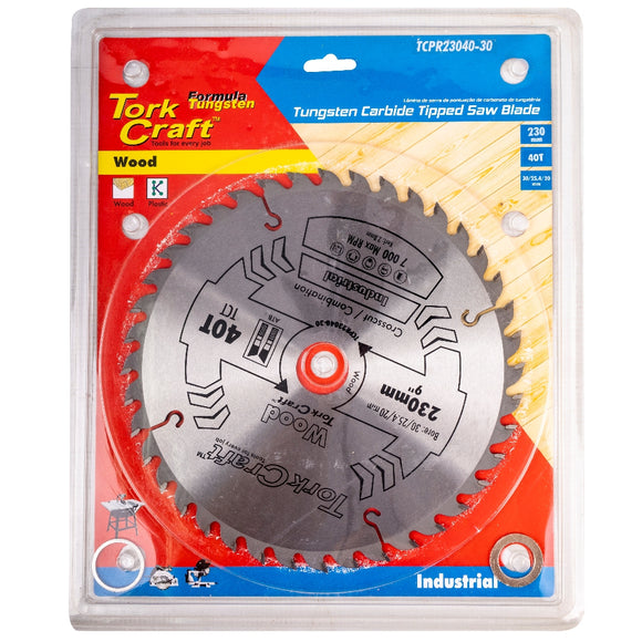 Image of a Tork Craft Blade TCT 230 X 40t 30/1/20 ATB Positive Profesional Industrial