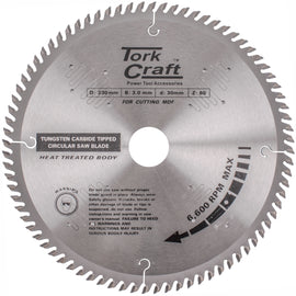 Image of a Tork Craft Blade TCT 230 X 80t 30/1/16 TCG Positive Profesional Industrial
