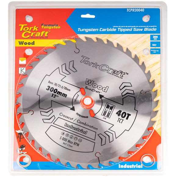 Image of a Tork Craft Blade TCT 300 X 40t 30/1/20 ATB Positive Profesional Industrial
