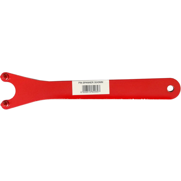 Image of a Tork Craft Pin Spanner 35x5mm Red For Angle Grinder