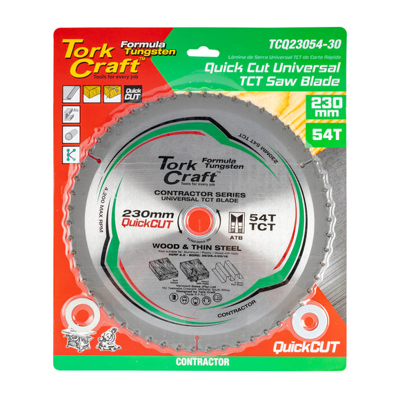 Image of a Tork Craft Universal Quick Cut TCT Blade 230x54t 30-20