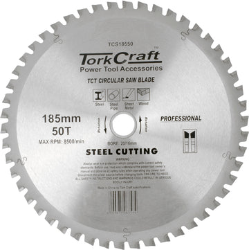 Image of a Tork Craft TCT Blade Steel Cutting 185x50t 20/16